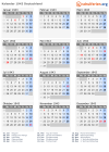 Kalender 1943 mit Ferien und Feiertagen Deutschland