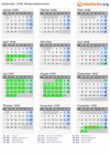 Kalender 1946 mit Ferien und Feiertagen Niederösterreich