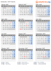 Kalender 1947 mit Ferien und Feiertagen Berlin