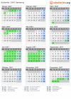 Kalender 1947 mit Ferien und Feiertagen Salzburg