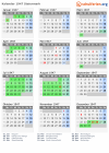 Kalender 1947 mit Ferien und Feiertagen Steiermark