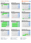 Kalender 1947 mit Ferien und Feiertagen Wien