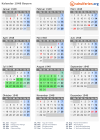 Kalender 1948 mit Ferien und Feiertagen Bayern