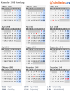 Kalender 1948 mit Ferien und Feiertagen Hamburg