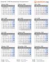 Kalender 1948 mit Ferien und Feiertagen Mecklenburg-Vorpommern