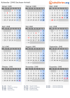 Kalender 1948 mit Ferien und Feiertagen Sachsen-Anhalt