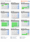 Kalender 1948 mit Ferien und Feiertagen Steiermark
