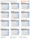 Kalender 1949 mit Ferien und Feiertagen Mecklenburg-Vorpommern