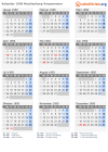 Kalender 1950 mit Ferien und Feiertagen Mecklenburg-Vorpommern