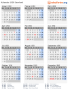 Kalender 1950 mit Ferien und Feiertagen Saarland