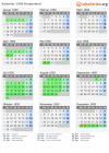 Kalender 1950 mit Ferien und Feiertagen Burgenland