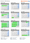 Kalender 1950 mit Ferien und Feiertagen Kärnten