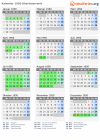 Kalender 1950 mit Ferien und Feiertagen Oberösterreich