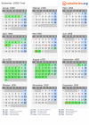 Kalender 1950 mit Ferien und Feiertagen Tirol