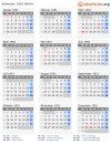 Kalender 1951 mit Ferien und Feiertagen Berlin