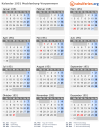 Kalender 1951 mit Ferien und Feiertagen Mecklenburg-Vorpommern