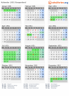 Kalender 1951 mit Ferien und Feiertagen Burgenland