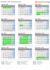 Kalender 1951 mit Ferien und Feiertagen Oberösterreich