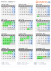 Kalender 1952 mit Ferien und Feiertagen Berlin