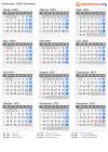 Kalender 1953 mit Ferien und Feiertagen Sachsen