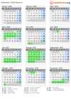 Kalender 1955 mit Ferien und Feiertagen Bayern