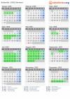 Kalender 1955 mit Ferien und Feiertagen Kärnten