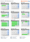 Kalender 1955 mit Ferien und Feiertagen Niederösterreich