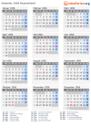 Kalender 1956 mit Ferien und Feiertagen Deutschland