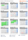 Kalender 1956 mit Ferien und Feiertagen Schleswig-Holstein
