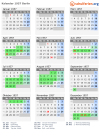 Kalender 1957 mit Ferien und Feiertagen Berlin