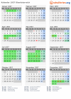 Kalender 1957 mit Ferien und Feiertagen Oberösterreich
