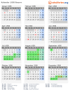 Kalender 1958 mit Ferien und Feiertagen Bayern