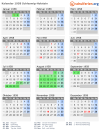 Kalender 1958 mit Ferien und Feiertagen Schleswig-Holstein