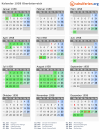 Kalender 1958 mit Ferien und Feiertagen Oberösterreich
