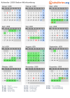Kalender 1959 mit Ferien und Feiertagen Baden-Württemberg