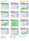 Kalender 1959 mit Ferien und Feiertagen Bayern