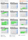 Kalender 1959 mit Ferien und Feiertagen Berlin