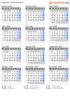 Kalender 1959 mit Ferien und Feiertagen Sachsen