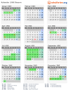 Kalender 1960 mit Ferien und Feiertagen Bayern