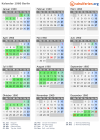 Kalender 1960 mit Ferien und Feiertagen Berlin
