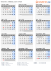 Kalender 1960 mit Ferien und Feiertagen Sachsen-Anhalt
