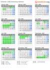 Kalender 1960 mit Ferien und Feiertagen Schleswig-Holstein