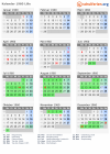 Kalender 1960 mit Ferien und Feiertagen Lille