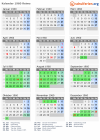 Kalender 1960 mit Ferien und Feiertagen Reims