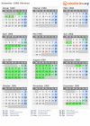 Kalender 1960 mit Ferien und Feiertagen Kärnten