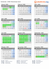 Kalender 1960 mit Ferien und Feiertagen Oberösterreich