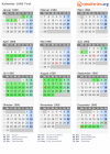Kalender 1960 mit Ferien und Feiertagen Tirol