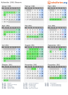 Kalender 1961 mit Ferien und Feiertagen Bayern