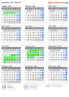 Kalender 1961 mit Ferien und Feiertagen Berlin