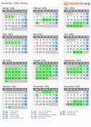 Kalender 1961 mit Ferien und Feiertagen Reims